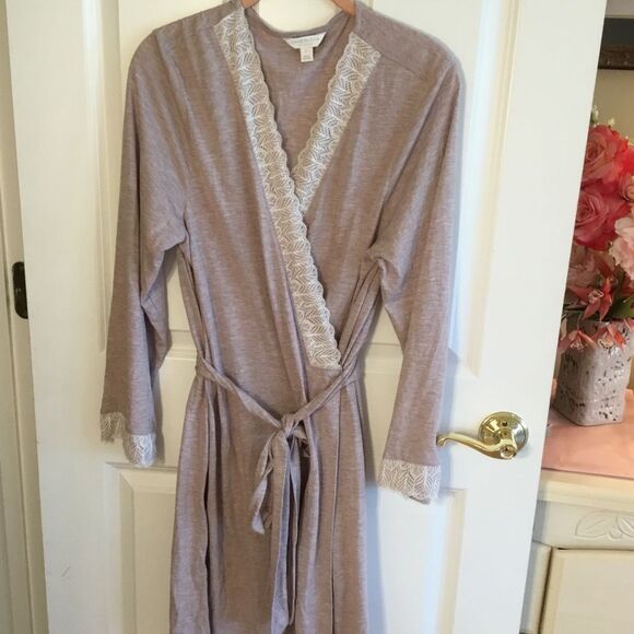 NWOT Charter Club Women’s Knit Wrap Robe Sz L - Picture 1 of 9